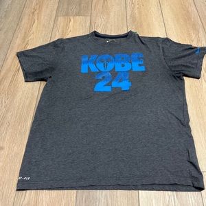 Nike Kobe Bryant Logo Dri-Fit T Shirt Mens Adult Large L Charcoal Gray Kobe 24